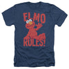 Sesame Street - Elmo Rules Adult Regular Fit Heather Short Sleeve