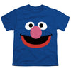 Sesame Street - Grover Face Youth Short Sleeve