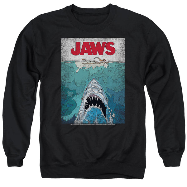 Jaws - Lined Poster Adult Crewneck Sweatshirt