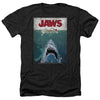 Jaws - Lined Poster Adult Regular Fit Heather Short Sleeve