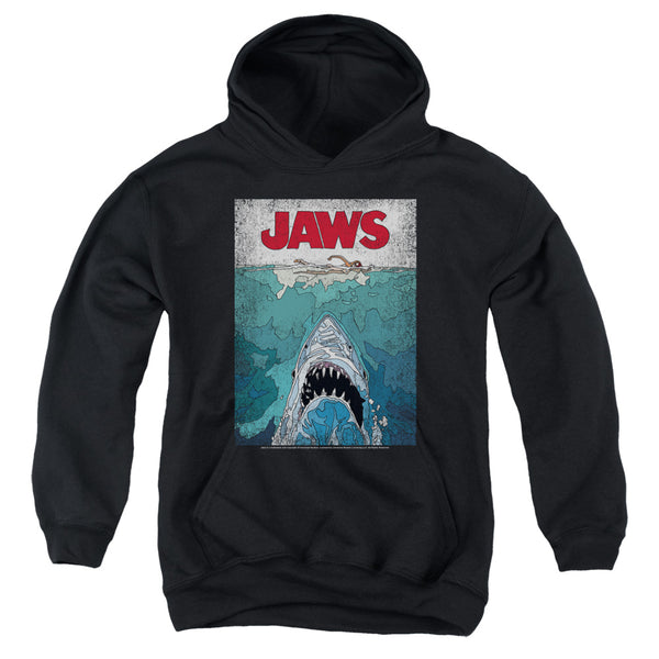 Jaws - Lined Poster Youth Hooded Sweatshirt