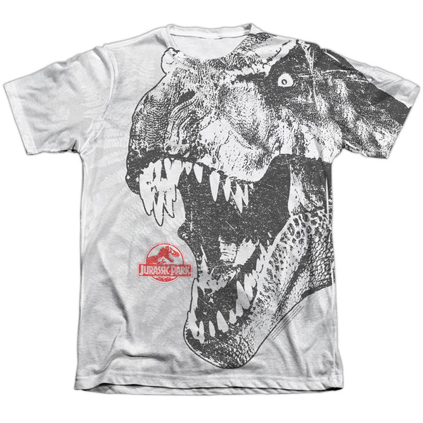 Jurassic Park - T Rex Head Adult Regular Fit Short Sleeve 65 - 35 Poly - Cotton