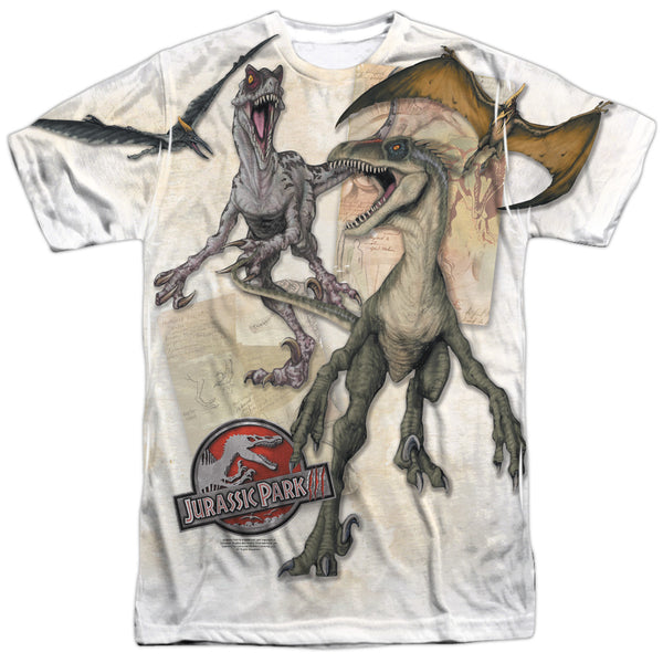 Jurassic Park - Dino Drawings Adult Regular Fit Short Sleeve 100% Poly