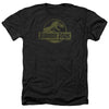 Jurassic Park - Distressed Logo Adult Regular Fit Heather Short Sleeve