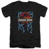 Jurassic Park - Lightning Logo Adult Slim Fit V Neck Cotton