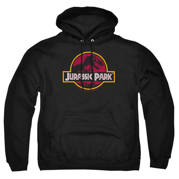 Jurassic Park - 8 Bit Logo Adult Pullover Hoodie