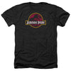 Jurassic Park - 8 Bit Logo Adult Regular Fit Heather Short Sleeve