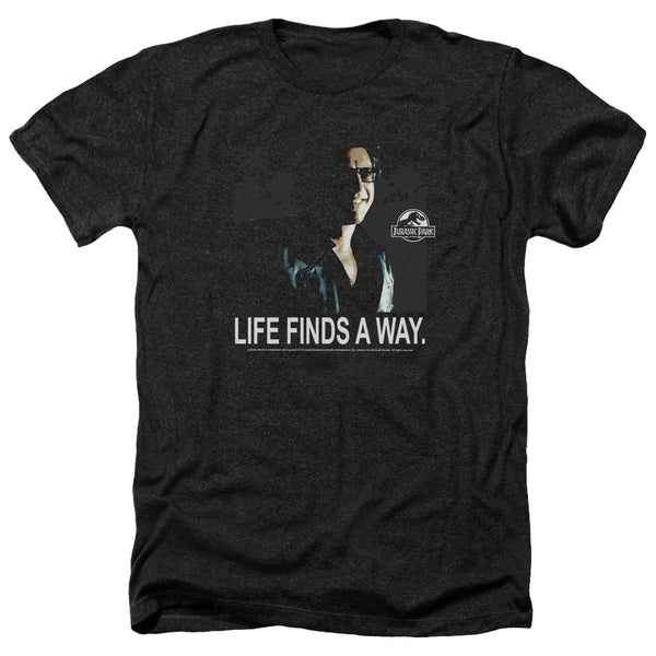 Jurassic Park - Life Finds A Way Adult Regular Fit Heather Short Sleeve