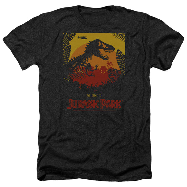 Jurassic Park - Welcome To Jp Adult Regular Fit Heather Short Sleeve