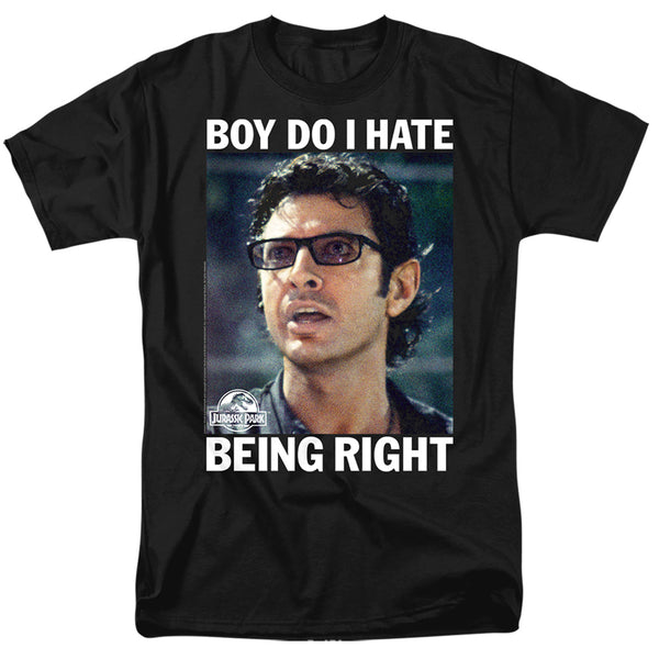 Jurassic Park - Ian Malcolm Being Right Adult Regular Fit Short Sleeve