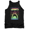 Jaws - Neon Line Art Poster Adult Tank Top