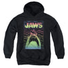 Jaws - Neon Line Art Poster Youth Hooded Sweatshirt