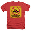 Jurassic World - Don'T Ride Sign Adult Regular Fit Heather Short Sleeve