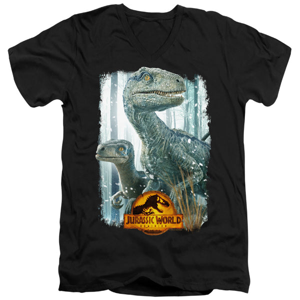 Jurassic World - Blue Beauty Shot Adult Slim Fit V Neck Cotton