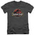 Jurassic Park - Stone Logo Adult Slim Fit V Neck Cotton