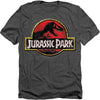Jurassic Park - Stone Logo Adult Regular Fit Heather Short Sleeve