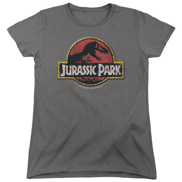 Jurassic Park - Stone Logo Women's Short Sleeve