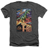 Jurassic Park - Rex In The City Adult Regular Fit Heather Short Sleeve