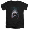 Jaws - Terror In The Deep Adult Slim Fit V Neck Cotton