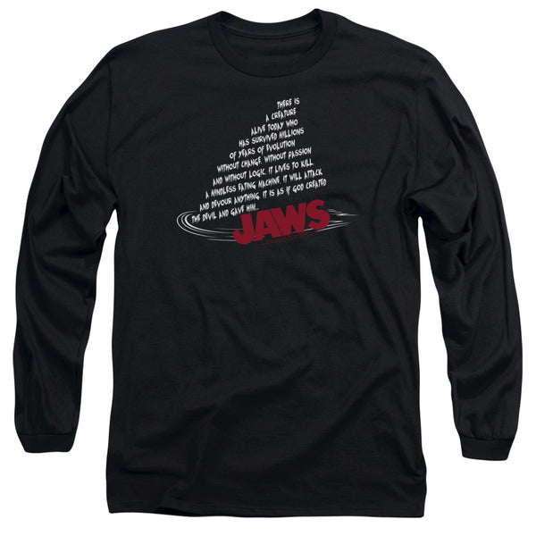 Jaws - Dorsal Text Adult Long Sleeve