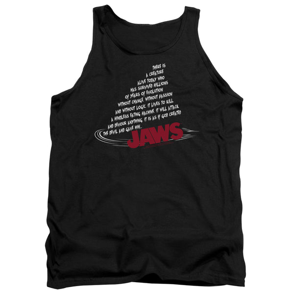 Jaws - Dorsal Text Adult Tank Top