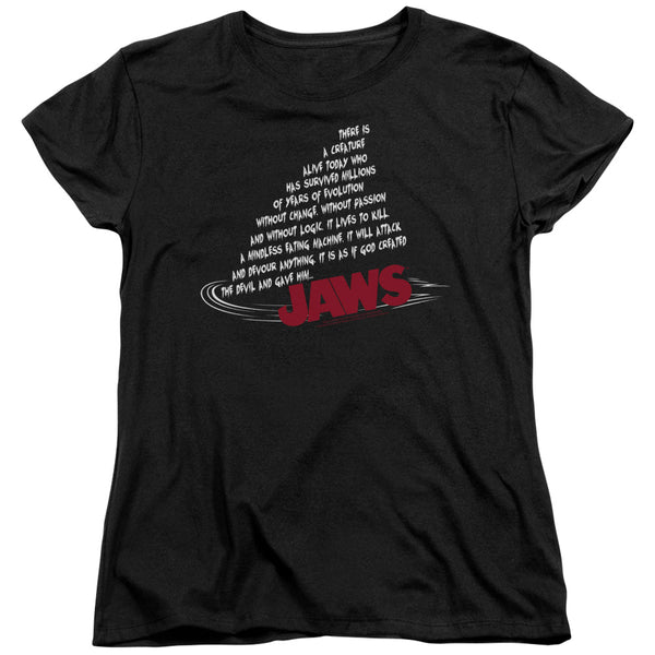Jaws - Dorsal Text Women's Short Sleeve