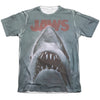 Jaws - Poster Adult Regular Fit Short Sleeve 65 - 35 Poly - Cotton