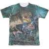 Jurassic Park - Dinos Gather Adult Regular Fit Short Sleeve 65 - 35 Poly - Cotton