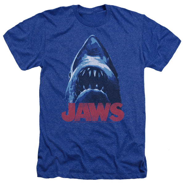 Jaws - From Below Adult Regular Fit Heather Short Sleeve