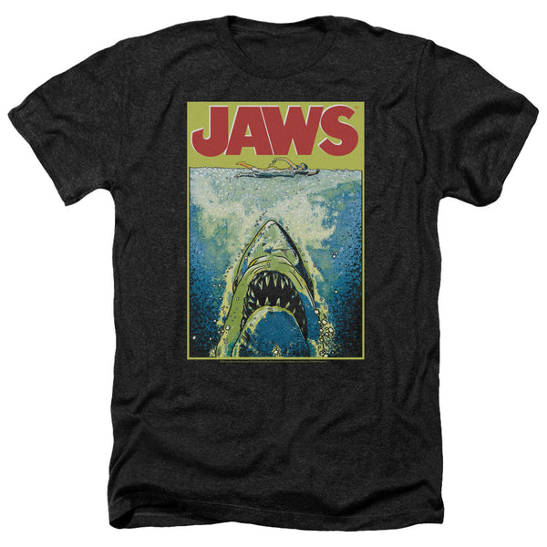 Jaws - Bright Jaws Adult Regular Fit Heather Short Sleeve