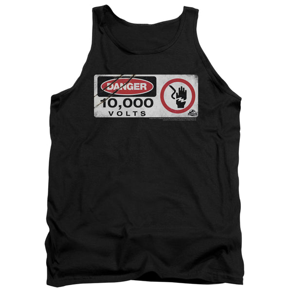 Jurassic Park - Electric Fence Sign Adult Tank Top