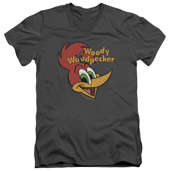 Woody Woodpecker - Retro Logo Adult Slim Fit V Neck Cotton
