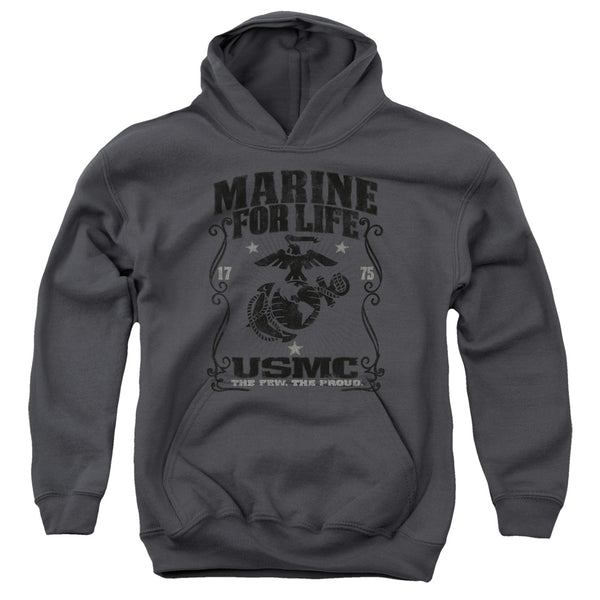 US Marine Corps - For Life Youth Hooded Sweatshirt