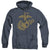 US Marine Corps - Gold Emblem Adult Heather Hoodie