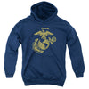 US Marine Corps - Gold Emblem Youth Hooded Sweatshirt