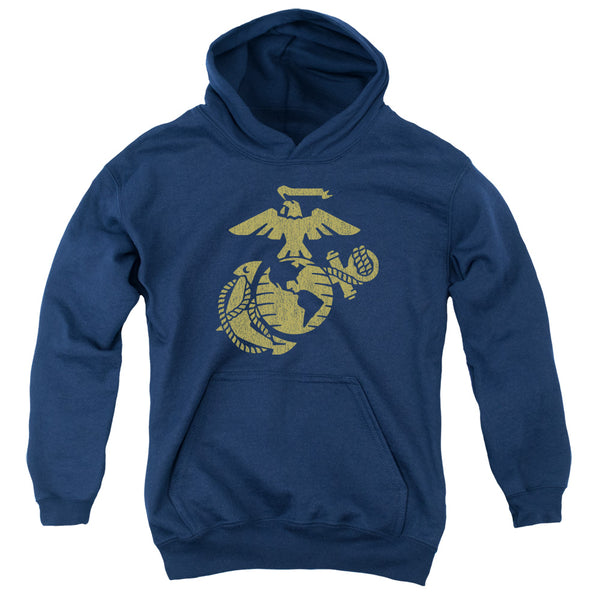 US Marine Corps - Gold Emblem Youth Hooded Sweatshirt