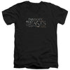 Fantastic Beasts - Logo Adult Slim Fit V Neck Cotton