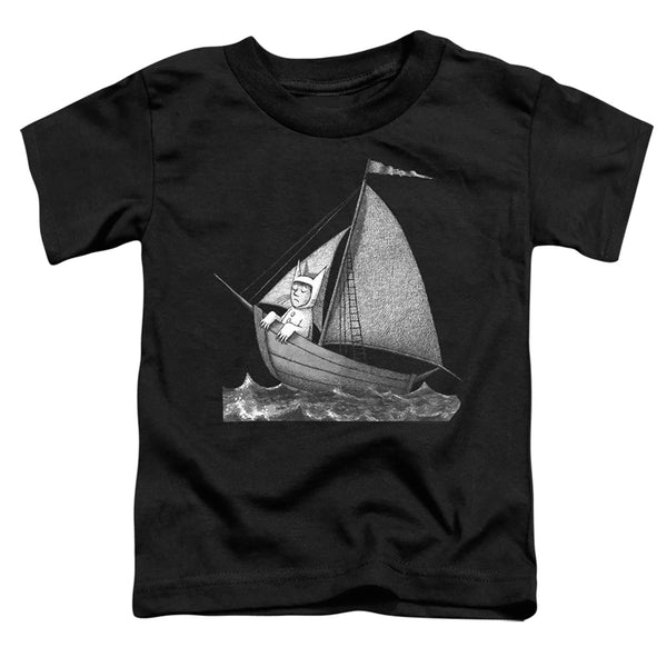 Where The Wild Things Are - Sailing On A Boat Toddler Short Sleeve