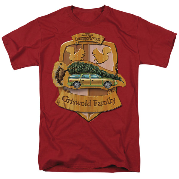 Christmas Vacation - Griswold Family Crest Adult Regular Fit Short Sleeve