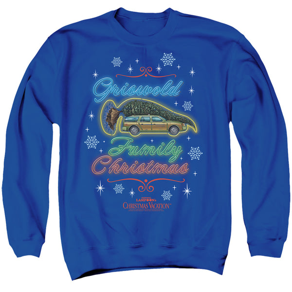 Christmas Vacation - Neon Griswald Adult Crewneck Sweatshirt