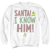 Elf - Buddy The Elf 'Santa! I Know Him' Adult Crewneck Sweatshirt