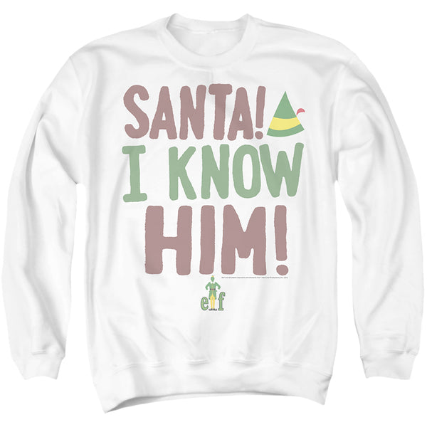 Elf - Buddy The Elf 'Santa! I Know Him' Adult Crewneck Sweatshirt