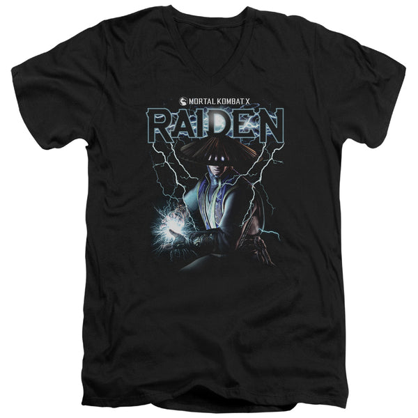 Mortal Kombat - Raiden Adult Slim Fit V Neck Cotton