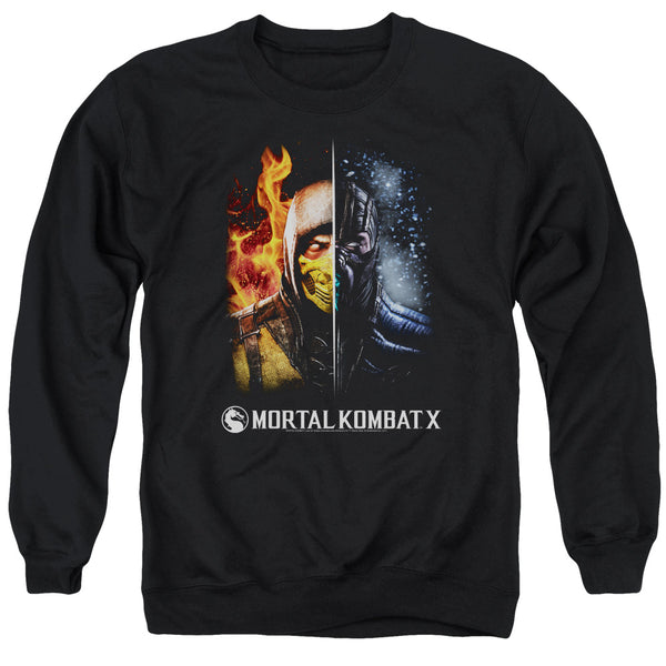Mortal Kombat - Fire And ICe Adult Crewneck Sweatshirt