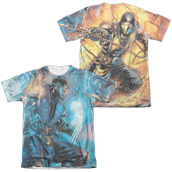 Mortal Kombat - Kombat Comic (Front - Back Print) Adult Regular Fit Short Sleeve 65 - 35 Poly - Cotton
