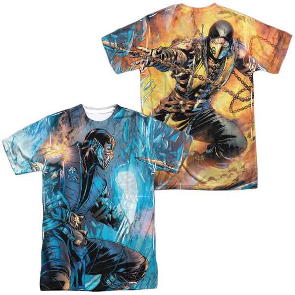 Mortal Kombat - Kombat Comic (Front - Back Print) Adult Regular Fit Short Sleeve 100% Poly