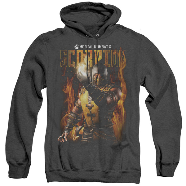 Mortal Kombat - Scorpion Adult Heather Hoodie