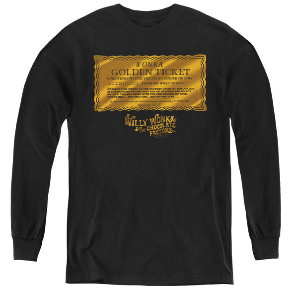 Willy Wonka And The Chocolate Factory - Golden Ticket L - S Youth