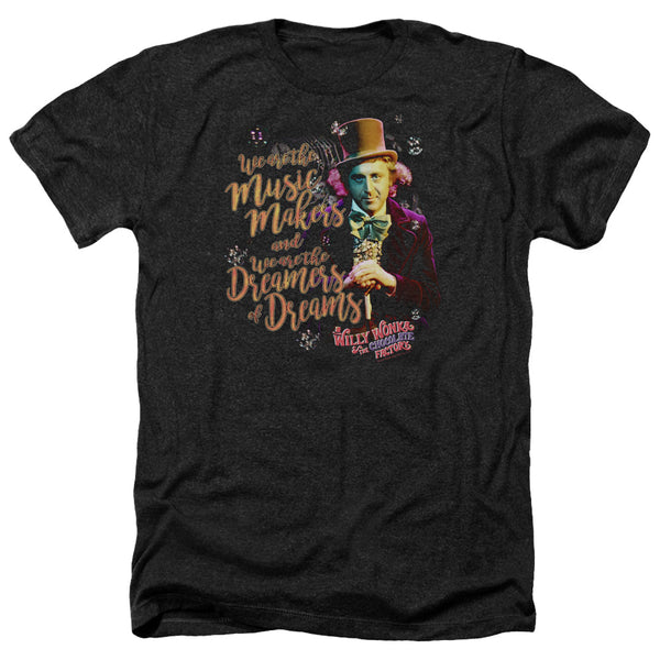 Willy Wonka And The Chocolate Factory - Music Makers Adult Regular Fit Heather Short Sleeve