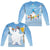 Frosty The Snowman - Frosty Wave (Front - Back Print) L - S Adult Poly Crew